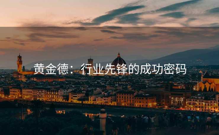 黄金德:行业先锋的成功密码 黄金德:行业先锋的成功密码